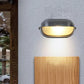 Applique extérieure ovale à diffuseur en verre rainuré