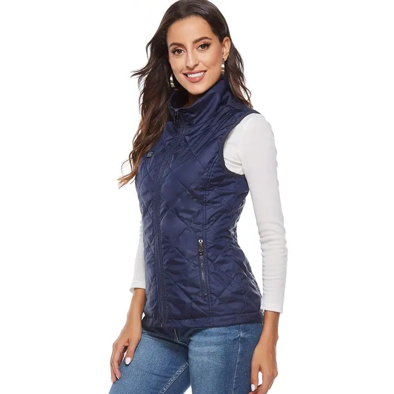 Gilet chauffant pour femme à 9 zones, alimentation USB