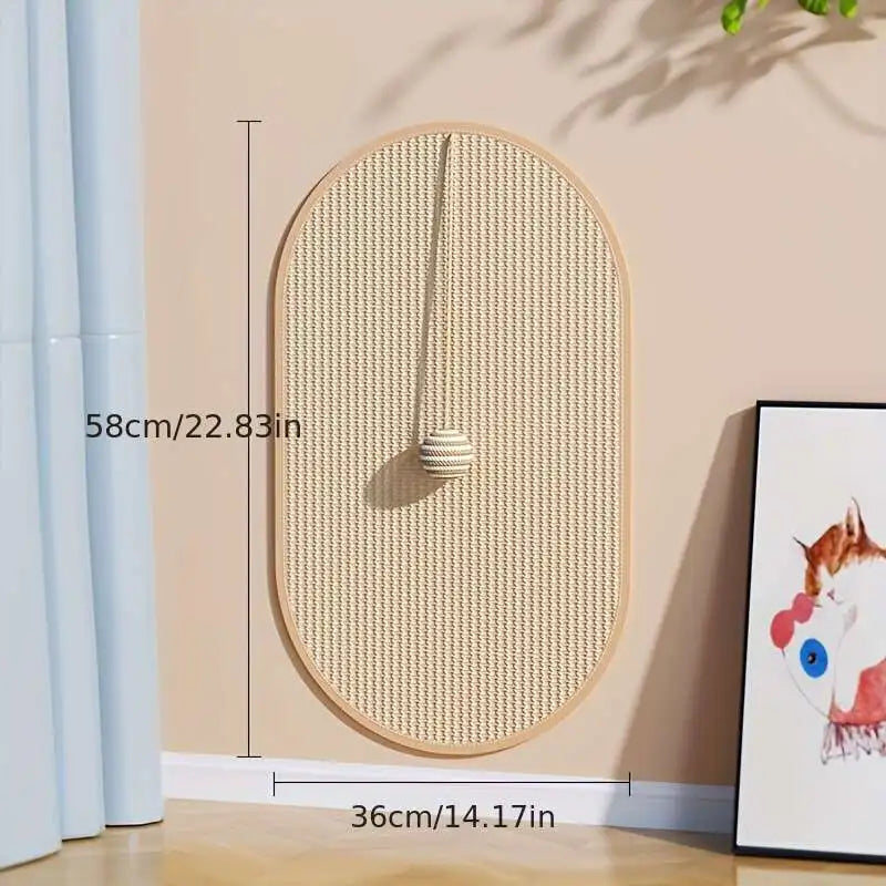 Felineau Griffoir Mural Sisal 3-en-1 avec Jouet Suspendu
