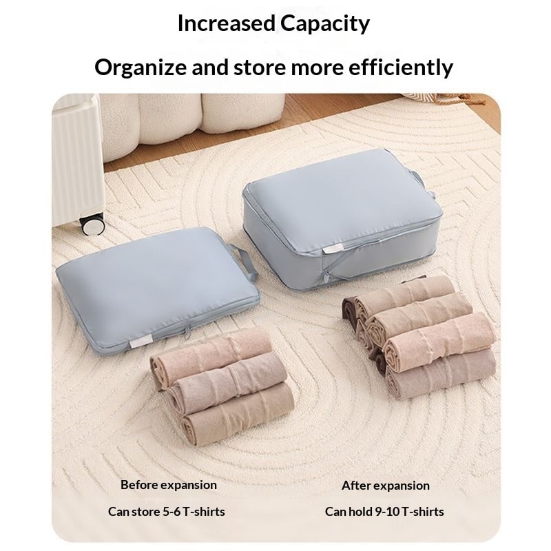 Lot de six ou huit organiseurs de valise en polyester