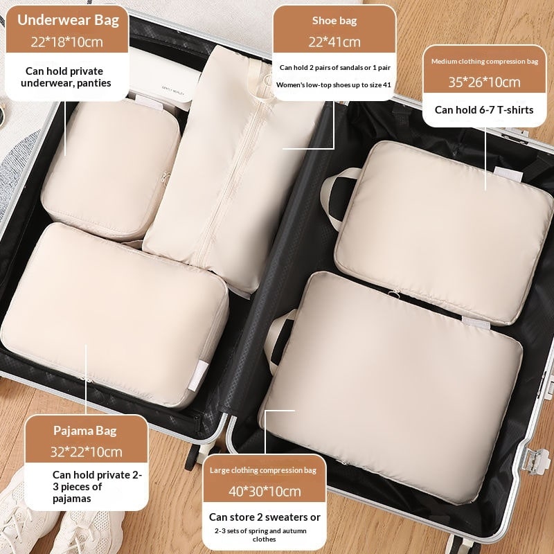 Lot de six ou huit organiseurs de valise en polyester