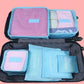 Lot de six pochettes de rangement de valise avec panneaux filet