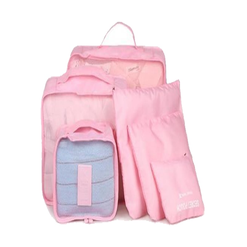 Lot de six pochettes de rangement de valise avec panneaux filet
