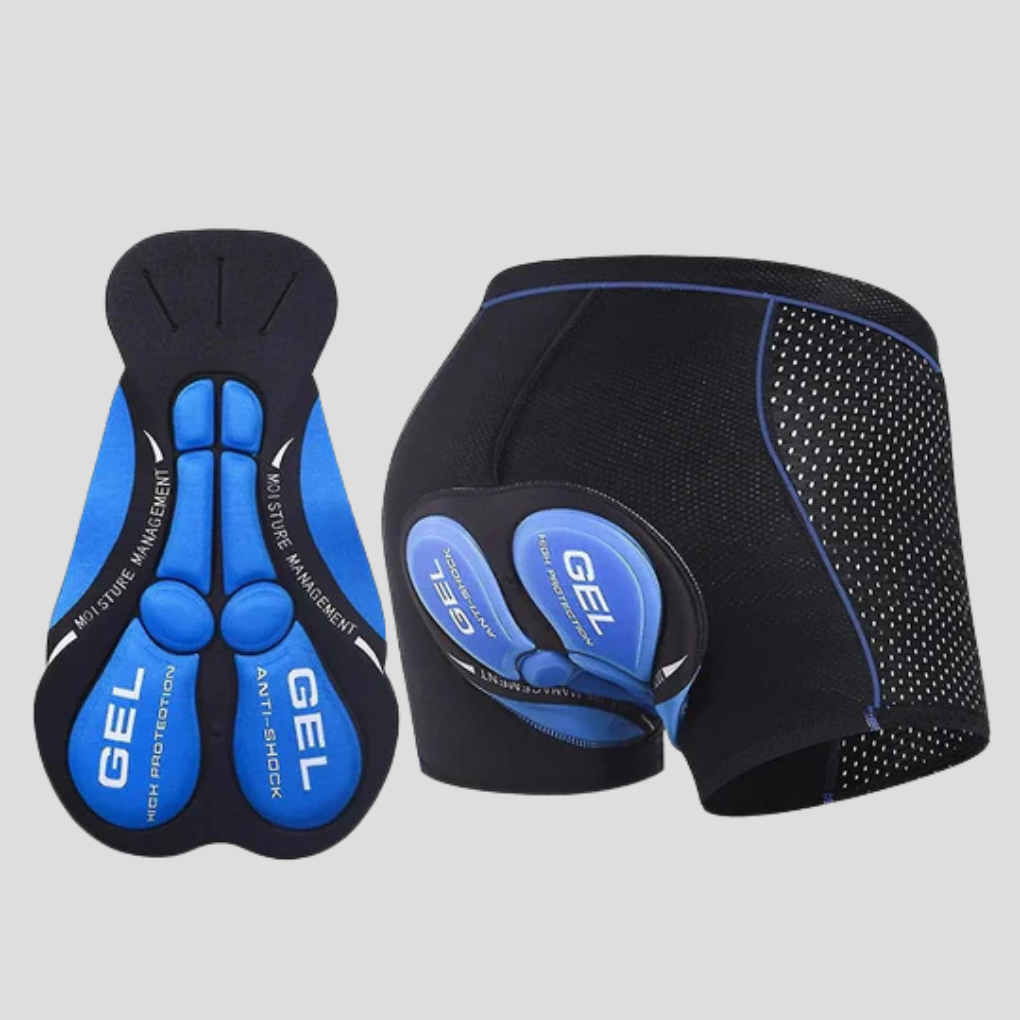 Sous-short de cyclisme rembourré en gel avec panneaux filet