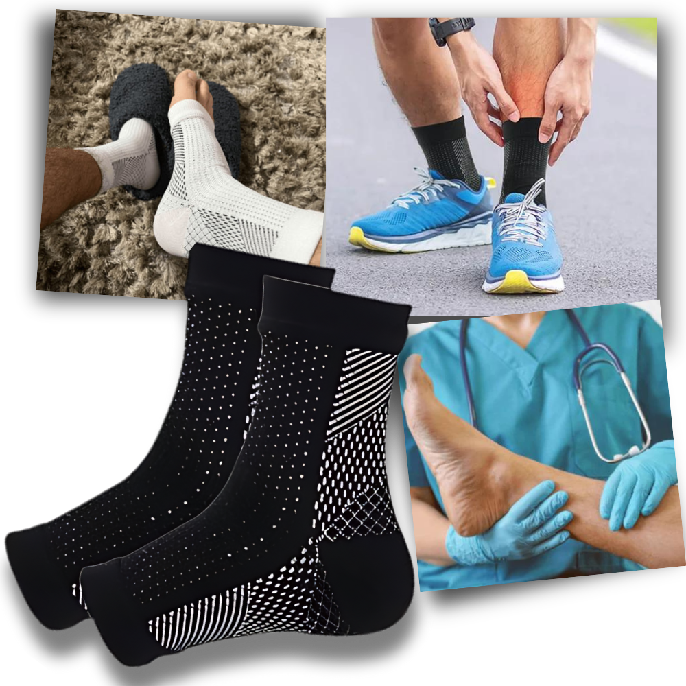 Chaussettes de maintien à bout ouvert, une paire