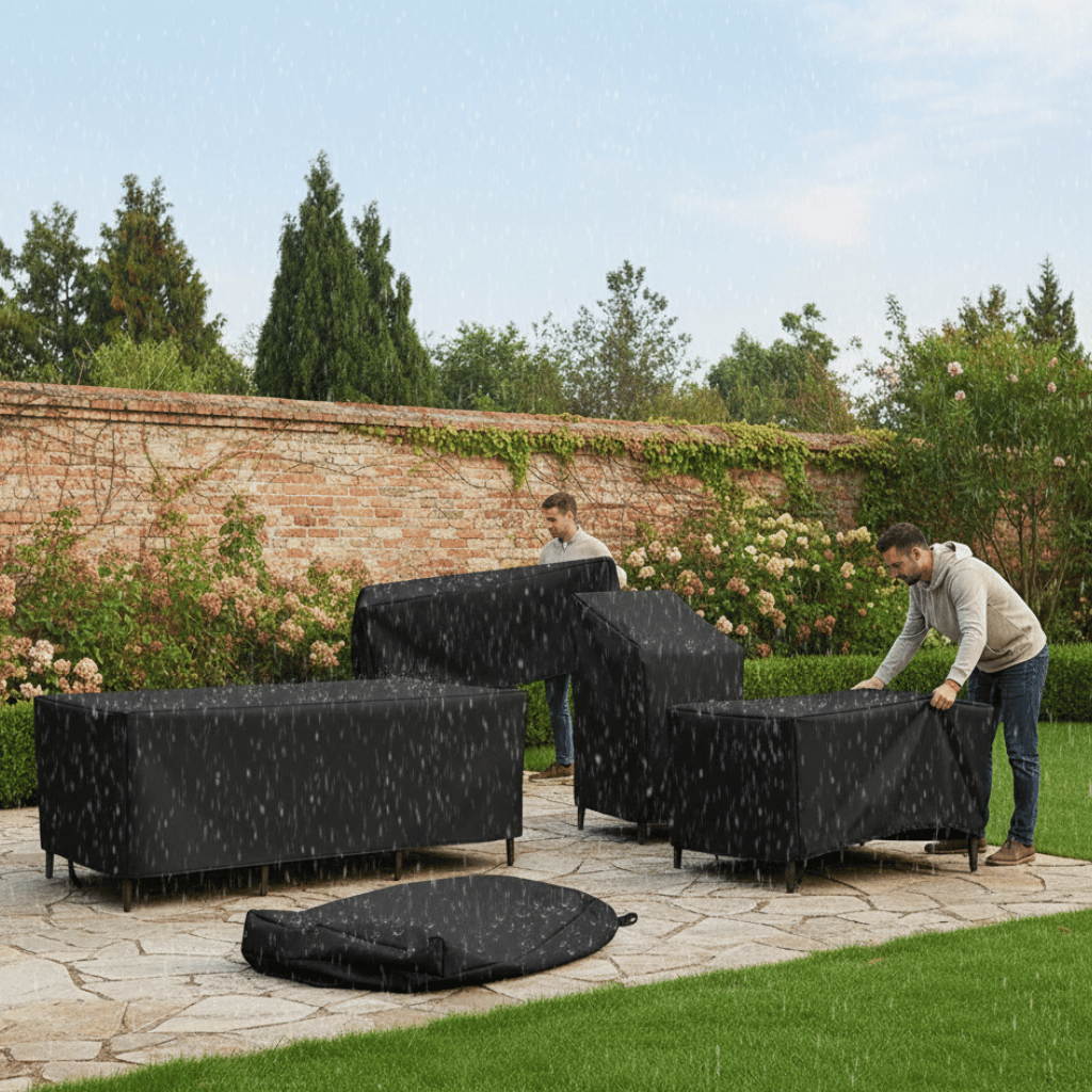 Housse de protection pour mobilier de jardin en polyester