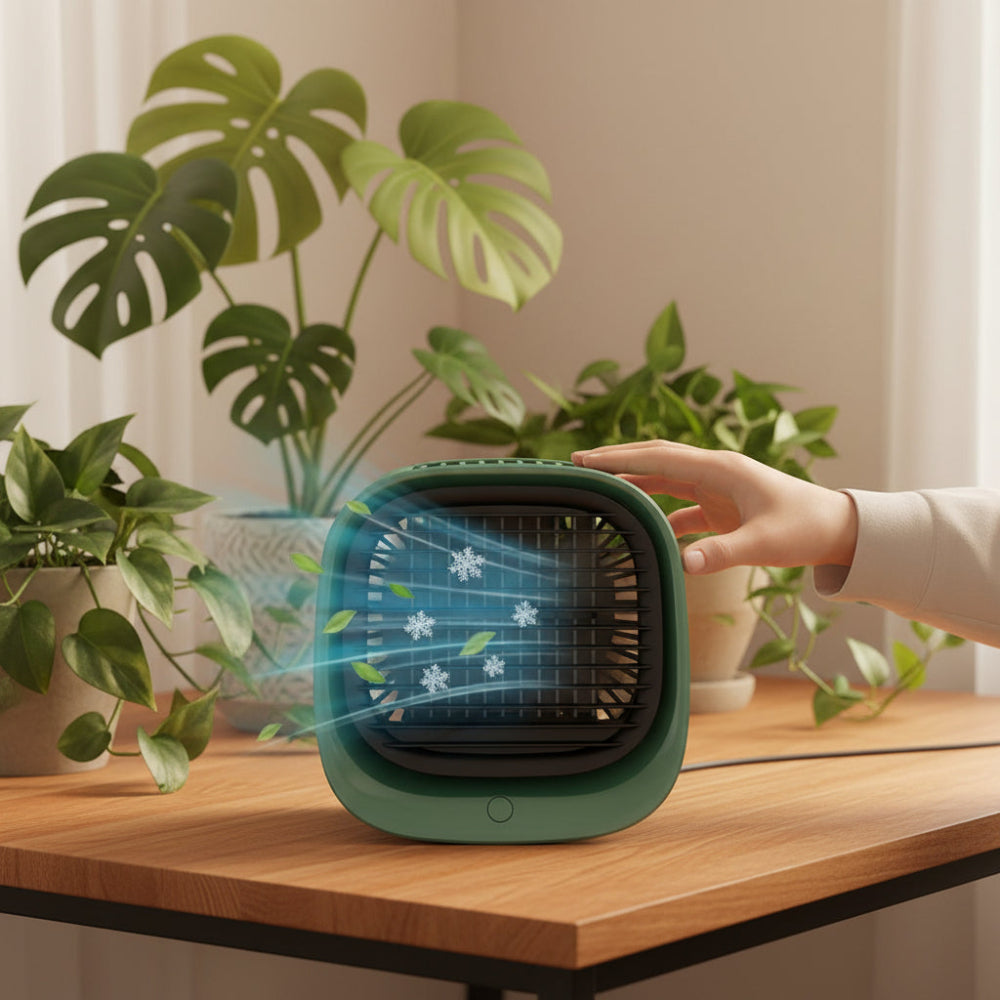 Ventilateur de table avec brumisation, réservoir de 300 ml