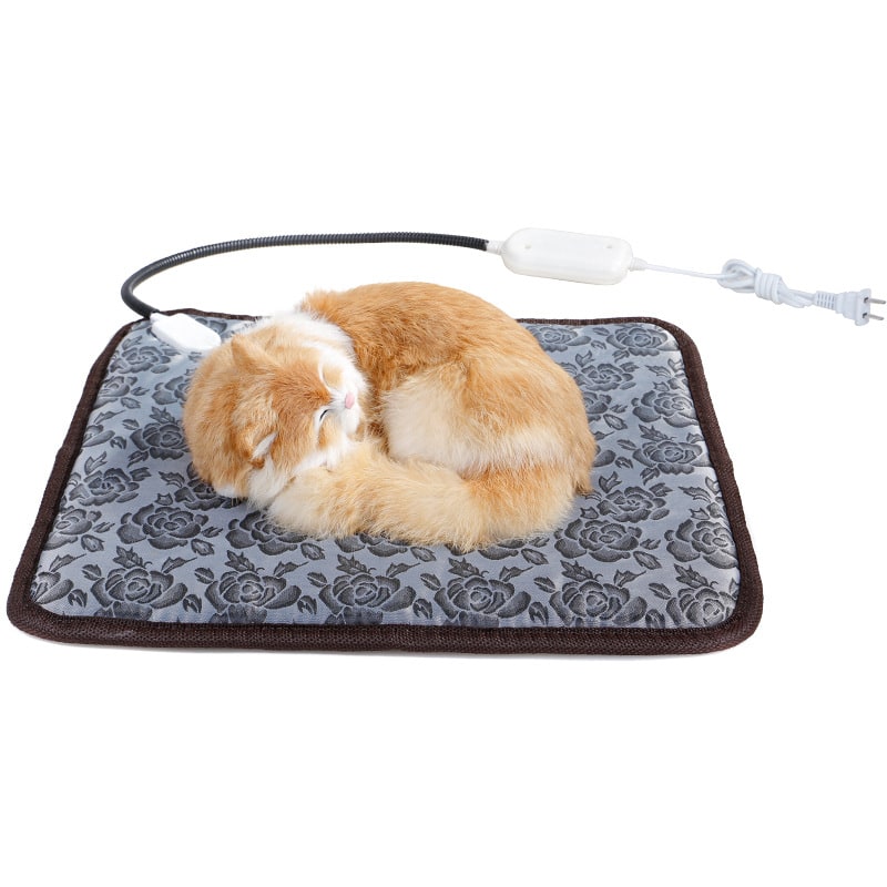Tapis chauffant électrique pour chien et chat avec commande
