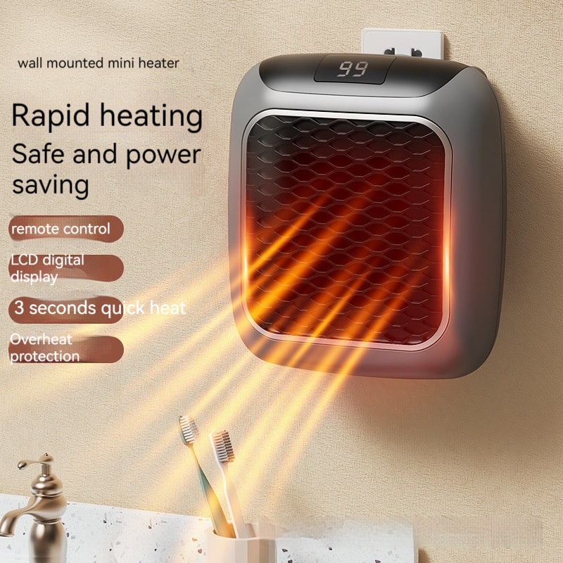 Chauffage d'appoint sur prise à affichage numérique, 800 W