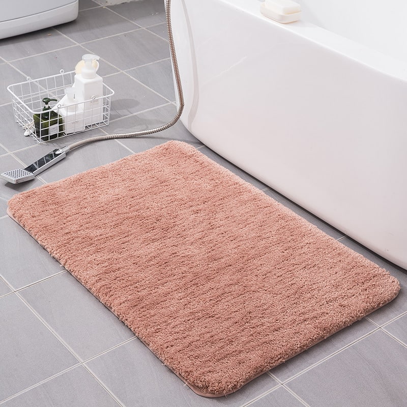 Tapis de salle de bain en microfibre pelucheuse