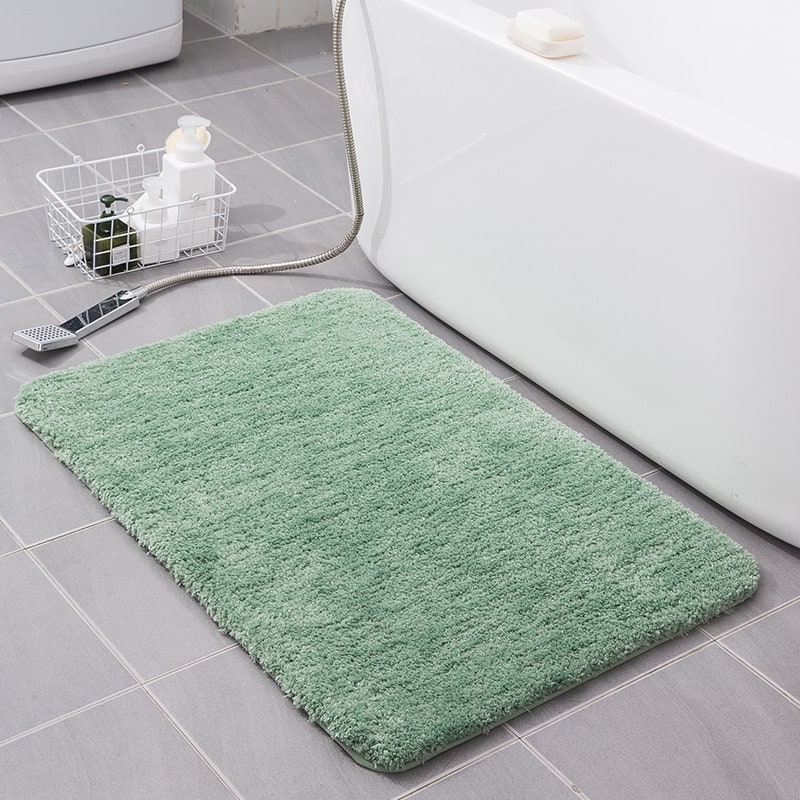 Tapis de salle de bain en microfibre pelucheuse
