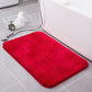 Tapis de salle de bain en microfibre pelucheuse