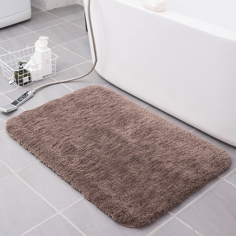 Tapis de salle de bain en microfibre pelucheuse