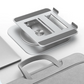 Support d'ordinateur portable pliable en aluminium à base rotative