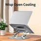 Support d'ordinateur portable pliable en aluminium à base rotative