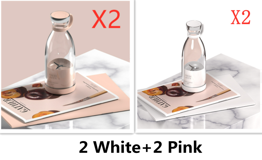 Mixeur portable rechargeable à quatre lames, 350 ml