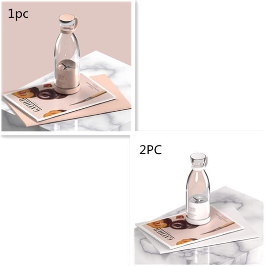Mixeur portable rechargeable à quatre lames, 350 ml