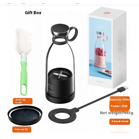 Mixeur portable rechargeable à quatre lames, 350 ml