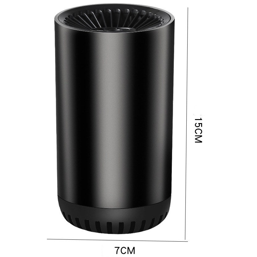 Ventilateur chauffant automobile cylindrique 12 V avec support