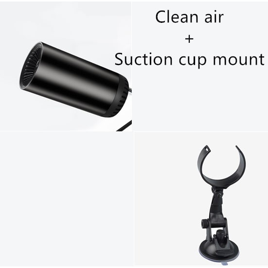 Ventilateur chauffant automobile cylindrique 12 V avec support
