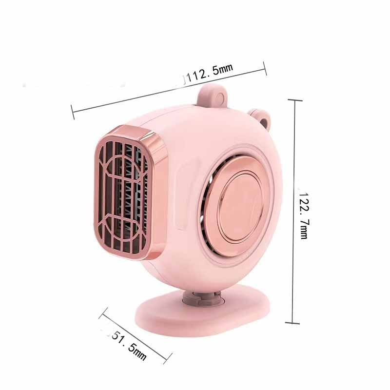 Ventilateur chauffant automobile 12 V avec support orientable