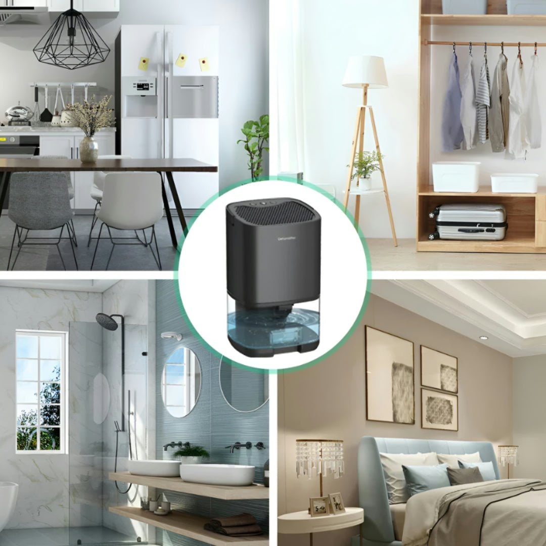 Déshumidificateur portable à commandes tactiles et réservoir transparent