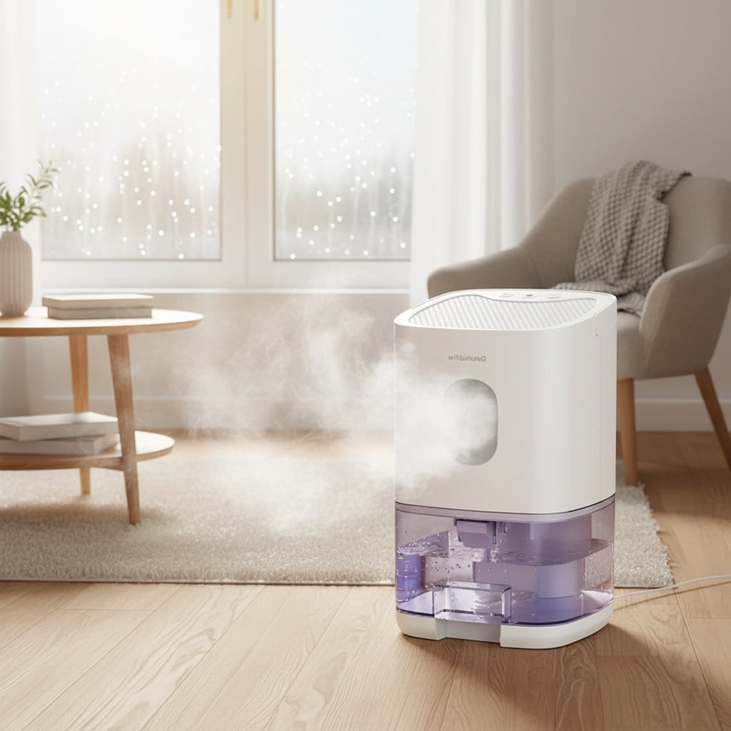 Déshumidificateur portable avec réservoir éclairé