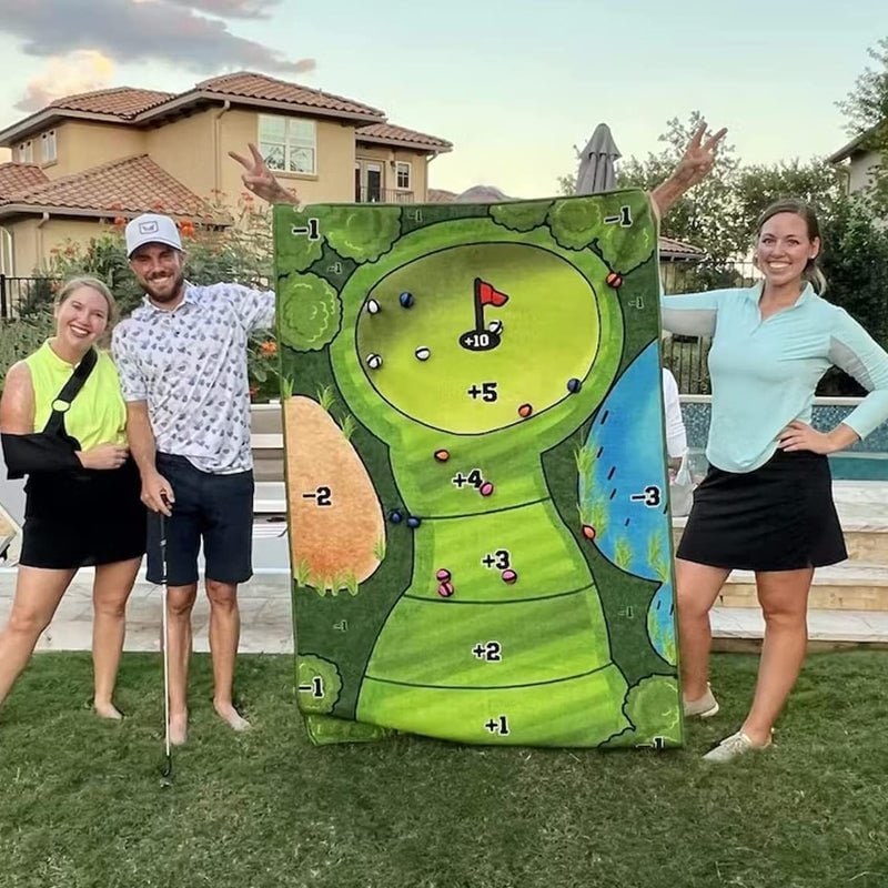 Jeu de golf d'approche avec tapis cible et seize balles