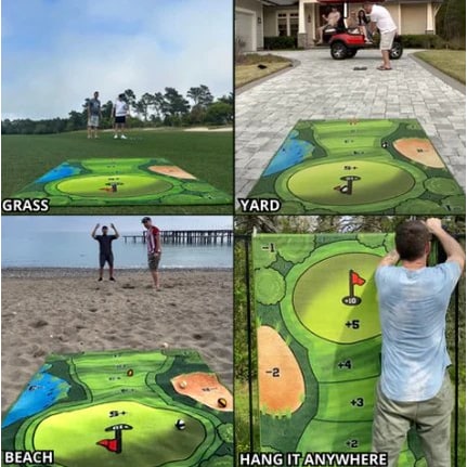 Jeu de golf d'approche avec tapis cible et seize balles