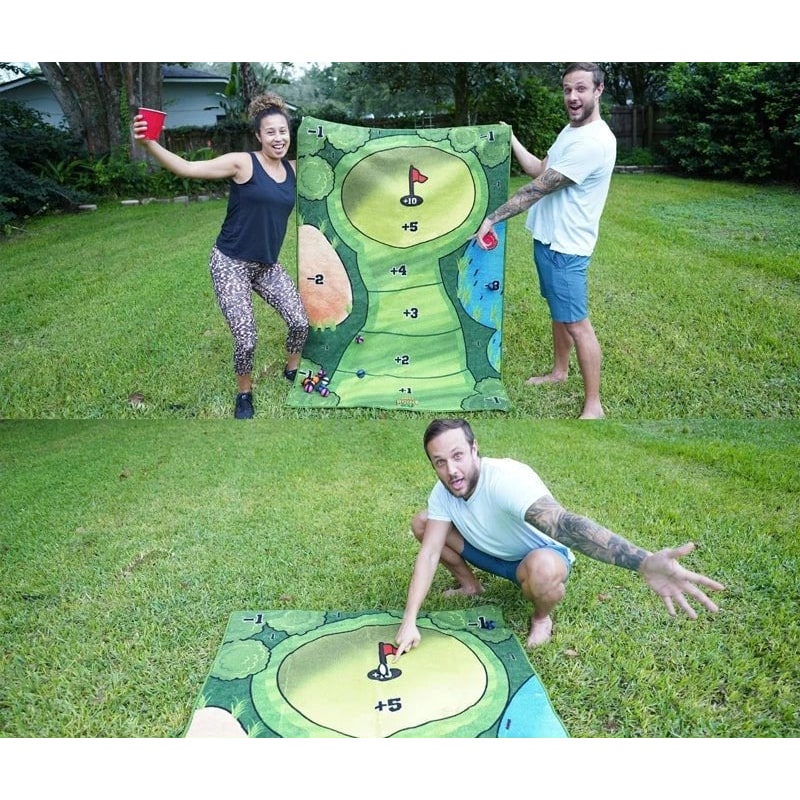 Jeu de golf d'approche avec tapis cible et seize balles
