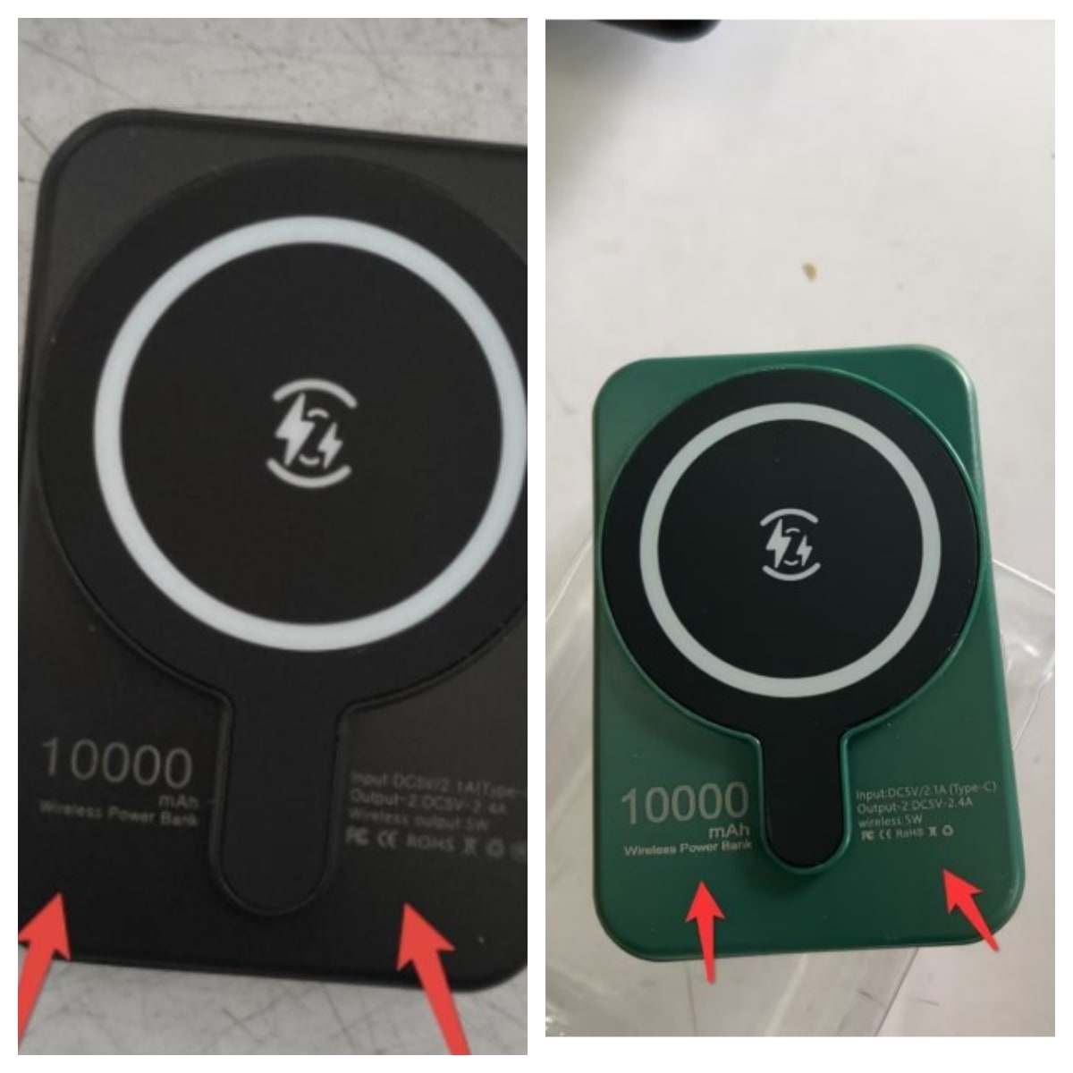 Batterie externe magnétique à recharge sans fil, 10 000 mAh
