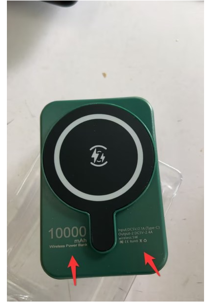 Batterie externe magnétique à recharge sans fil, 10 000 mAh
