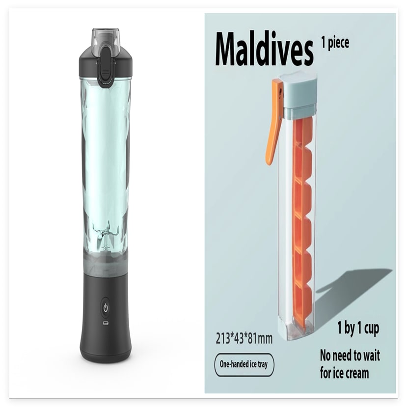 Mini mixeur rechargeable à six lames avec gobelet