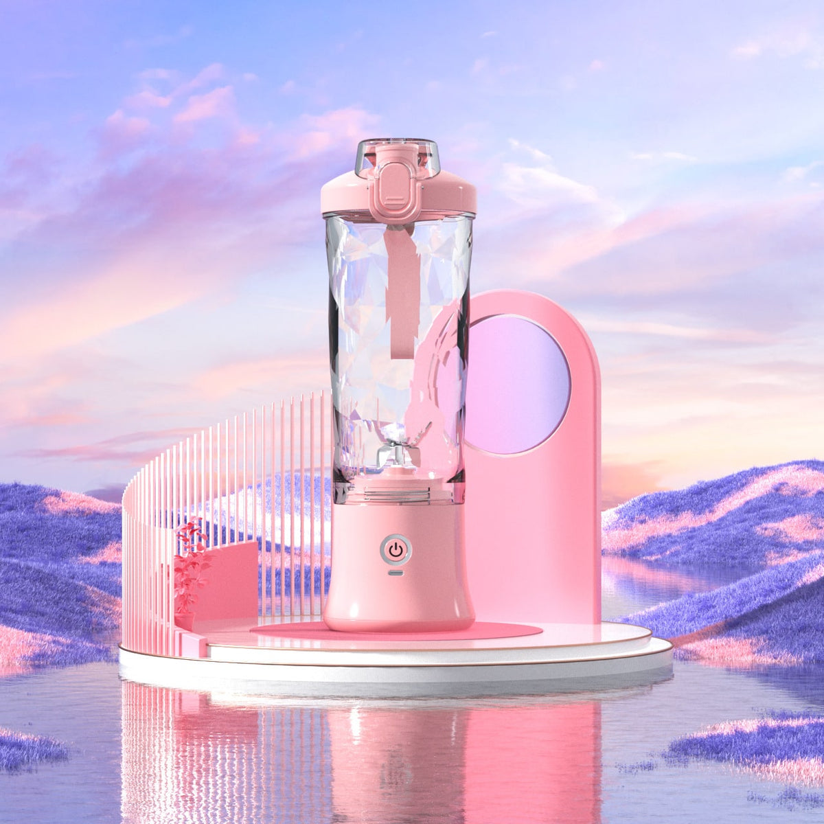 Mini mixeur rechargeable à six lames avec gobelet