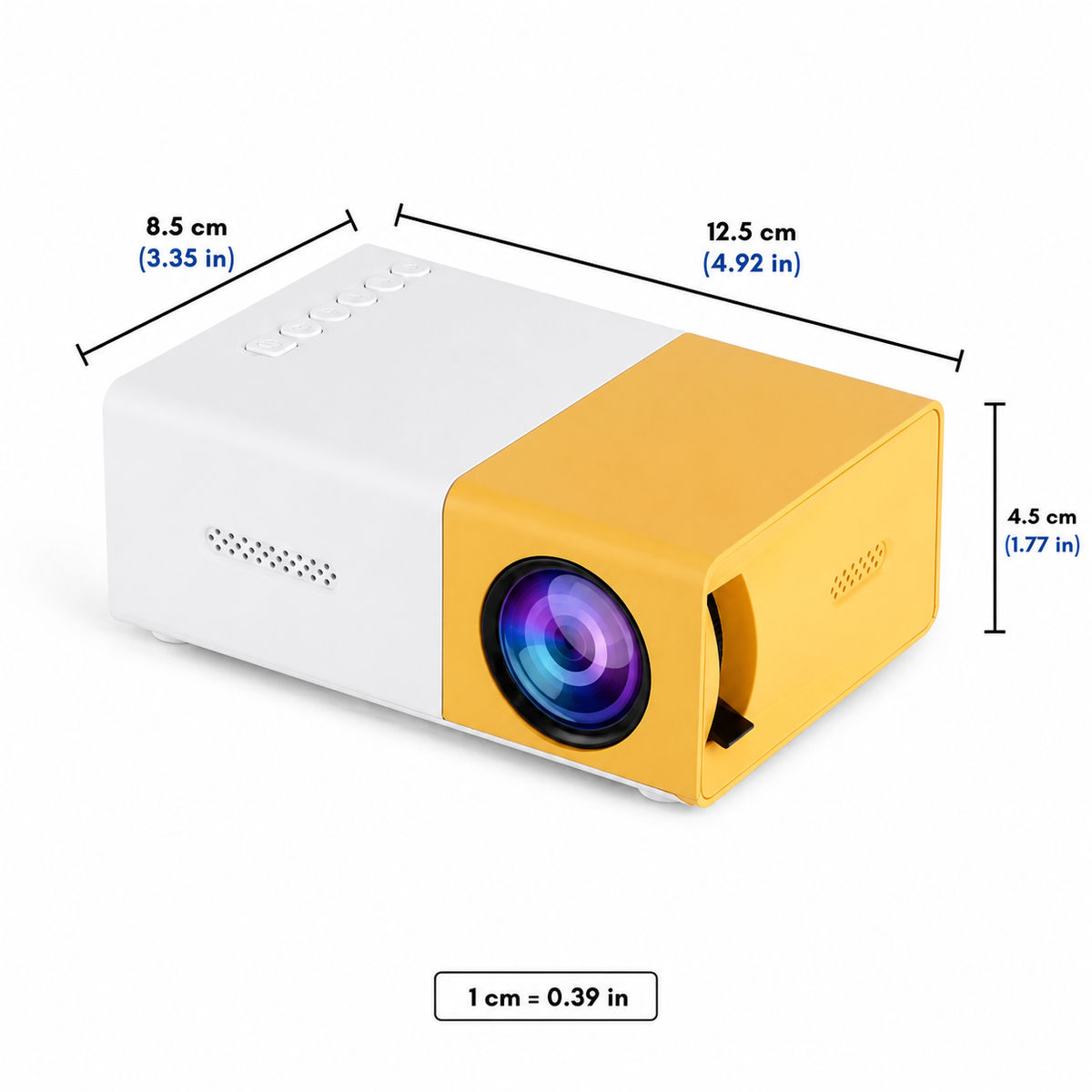 Mini vidéoprojecteur avec mise au point manuelle et port micro-USB