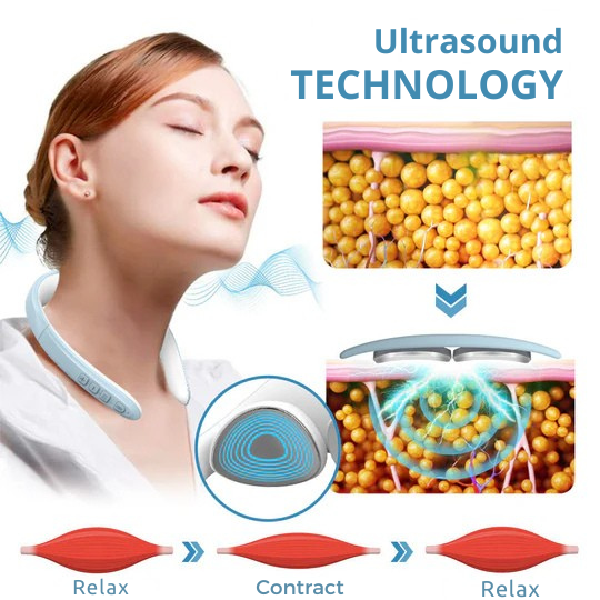 Appareil de massage cervical rechargeable en U avec chaleur