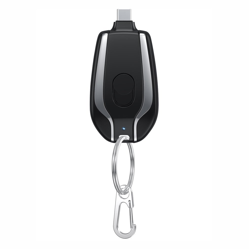 Mini batterie externe porte-clés avec connecteur rétractable