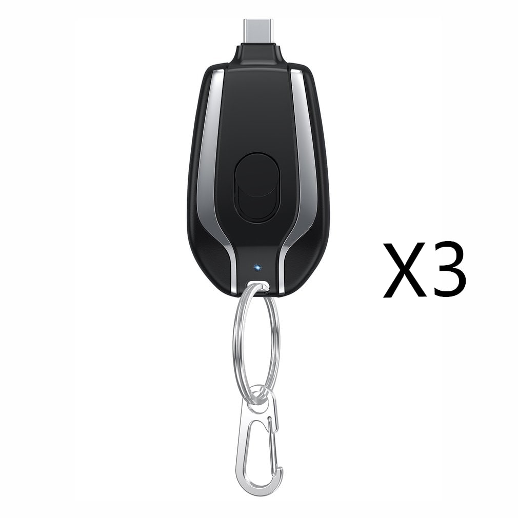 Mini batterie externe porte-clés avec connecteur rétractable