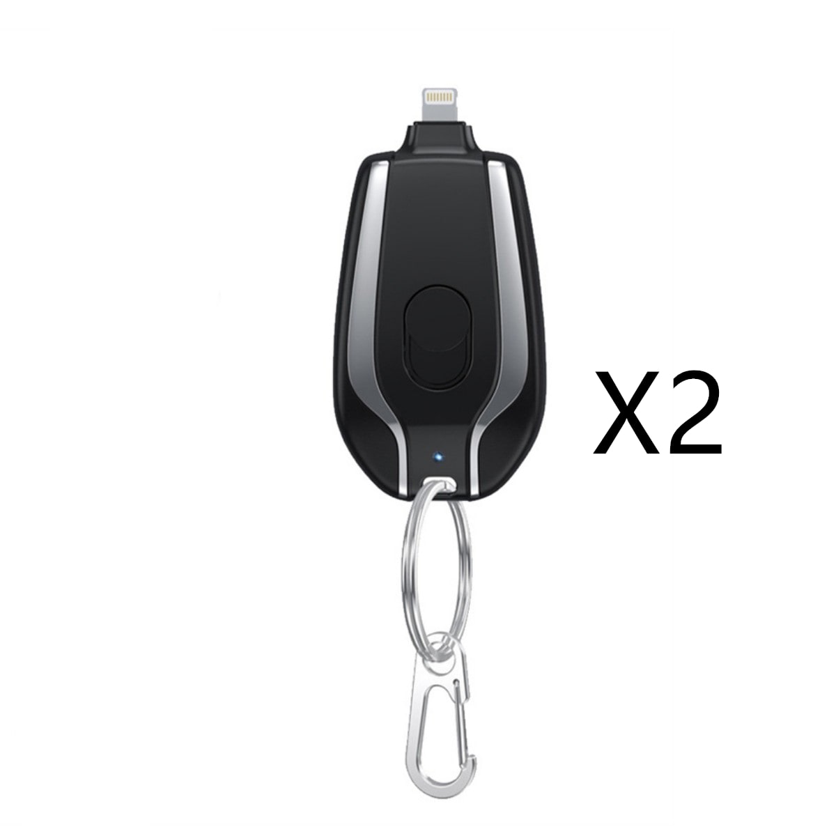 Mini batterie externe porte-clés avec connecteur rétractable