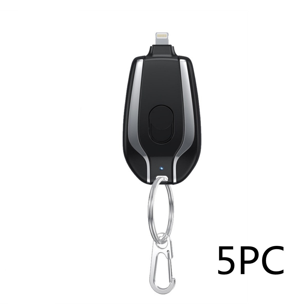 Mini batterie externe porte-clés avec connecteur rétractable