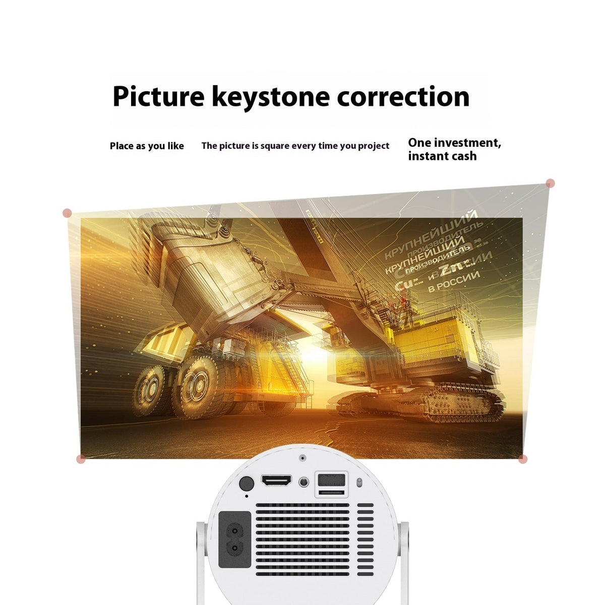 Vidéoprojecteur portable à support orientable avec écran