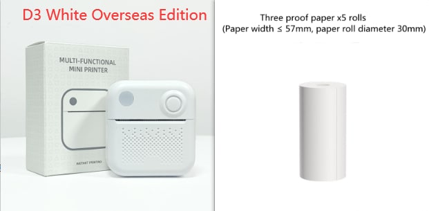 Mini imprimante thermique Bluetooth rechargeable