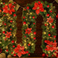 Guirlande de Noël lumineuse avec fleurs et ornements