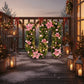 Guirlande de Noël lumineuse avec fleurs et ornements