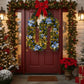 Guirlande de Noël lumineuse avec fleurs et ornements