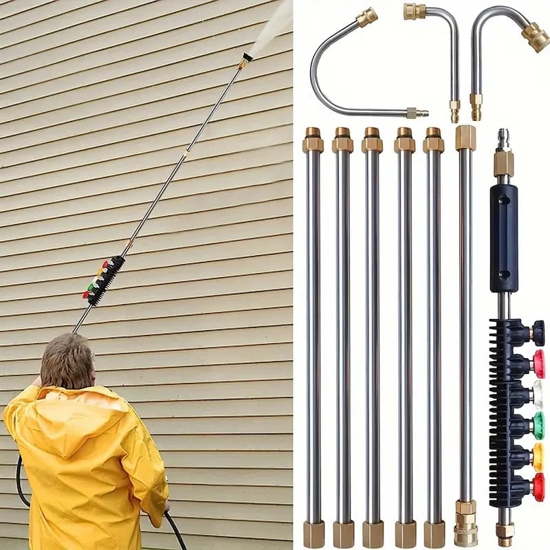 Rallonge de lance de nettoyage avec cinq buses et raccords laiton