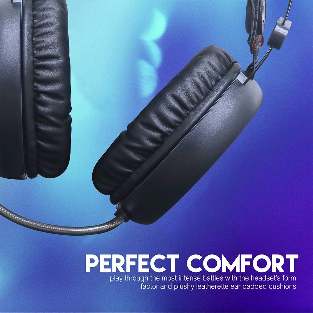 Casque audio de jeu avec microphone et connexion USB