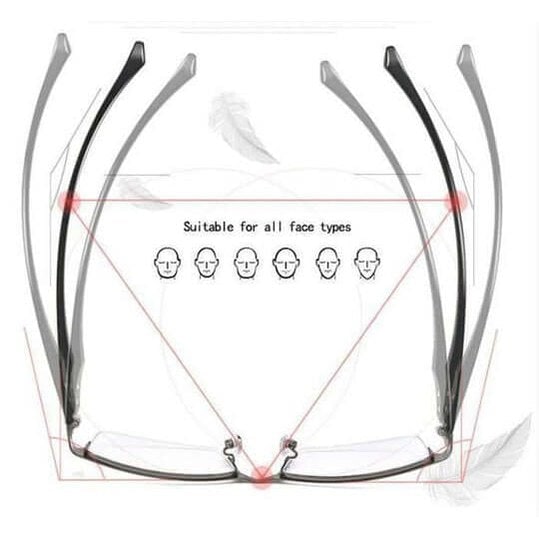 Lunettes de lecture à verres progressifs et monture métallique