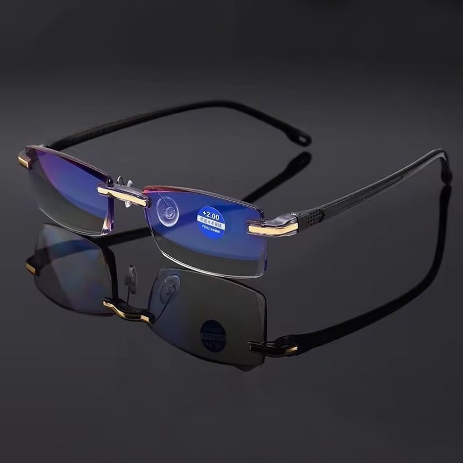 Lunettes de lecture progressives rectangulaires à monture fine