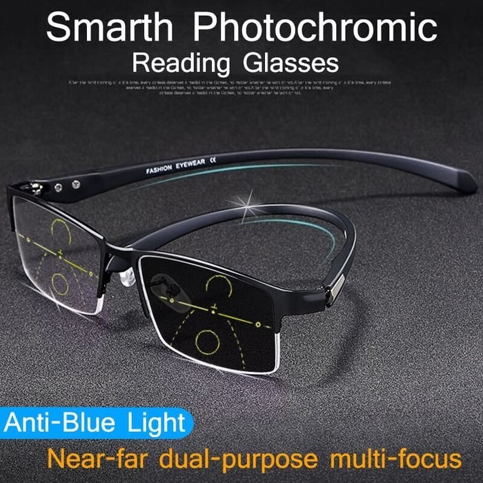 Lunettes de lecture progressives rectangulaires à monture fine